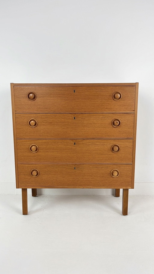 Teak Fineren Vintage Ladekast Mards