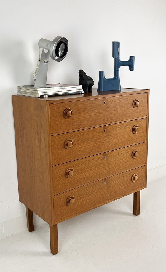 Image 1 of Teak Fineren Vintage Ladekast Mards