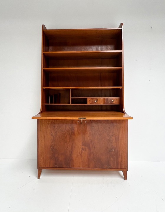 Image 1 of Mahoniehouten Boekenkast Cq Secretaire Uit Denemarken, 1960’S