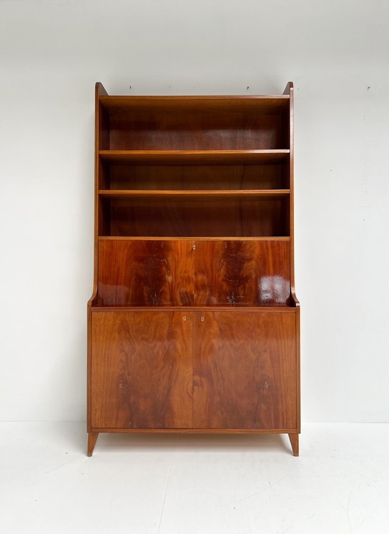 Image 1 of Mahoniehouten Boekenkast Cq Secretaire Uit Denemarken, 1960’S