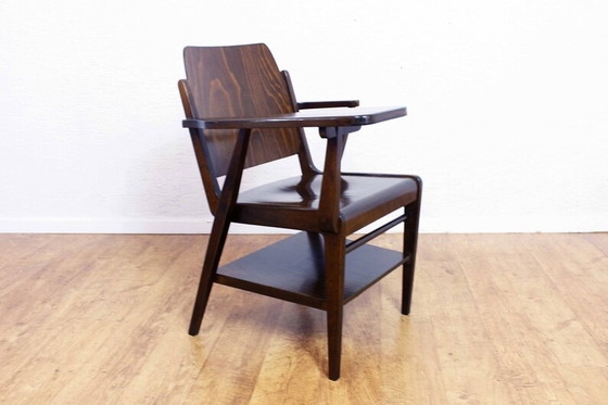 Image 1 of Fauteuil met tablet van Franz Schuster voor Wiesner-Hager, Austro Sessel