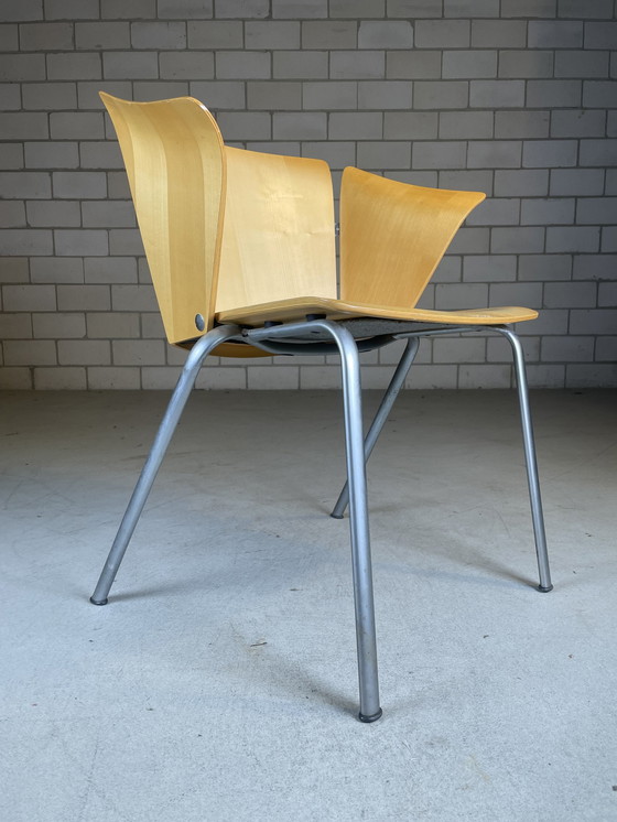 Image 1 of 6X Fritz Hansen Vm3 Stoel By Vico Magistretti