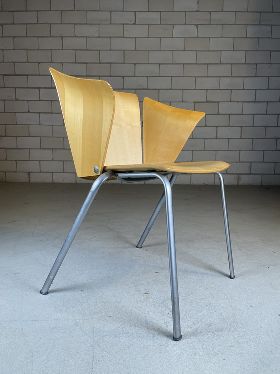 Image 1 of 6X Fritz Hansen Vm3 Stoel By Vico Magistretti