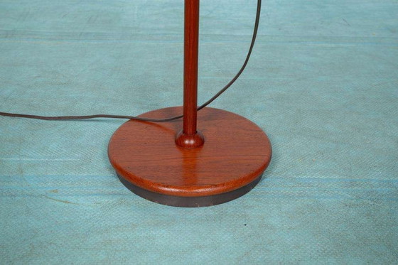 Image 1 of Japandi vloerlamp Domus Denmark, vintage arch lamp teak