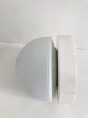 Vintage Glazen Plafonnière / Plafondlamp, Melkglas