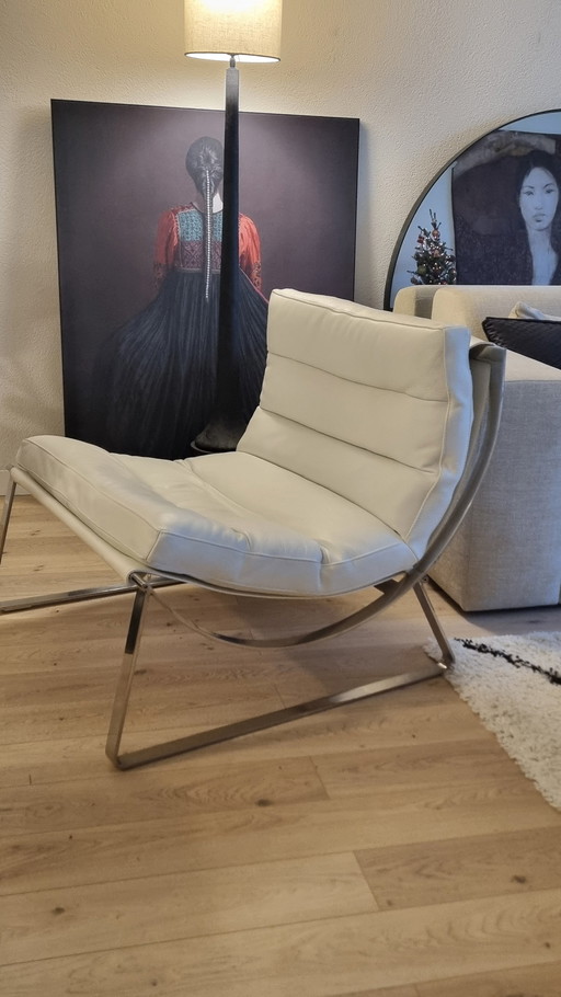 Natuzzi Cammeo 2715 Fauteuil Wit Leder