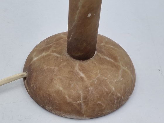 Image 1 of Koppel albast vintage mushroom lampen