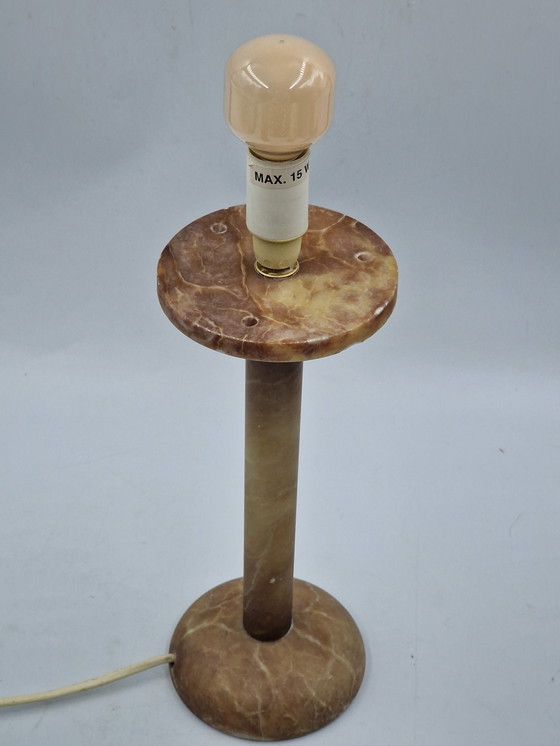 Image 1 of Koppel albast vintage mushroom lampen