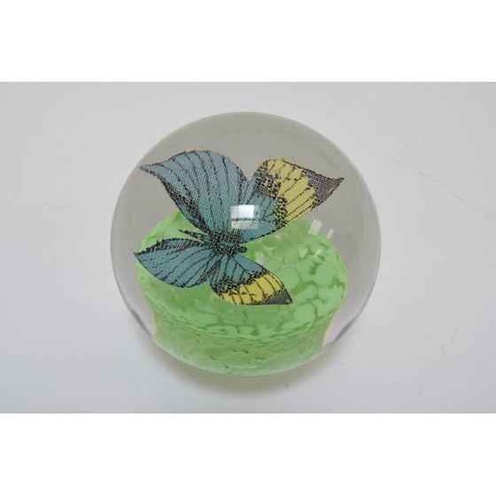 Image 1 of Vintage Art Glass presse-papier van Novy Bor, Tsjecho-Slowakije 1950