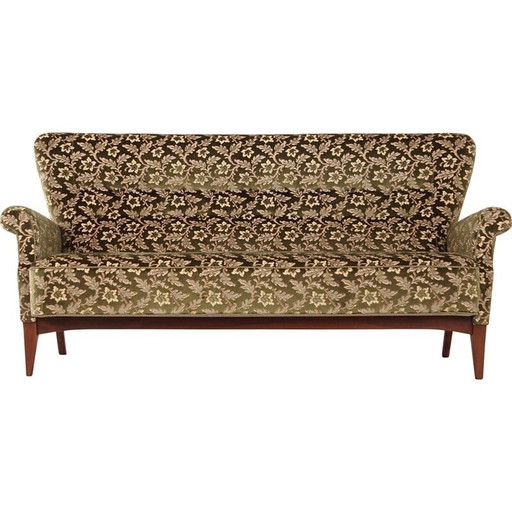 Scandinavische vintage sofa in jacquard stof van Fritz Hansen, 1970