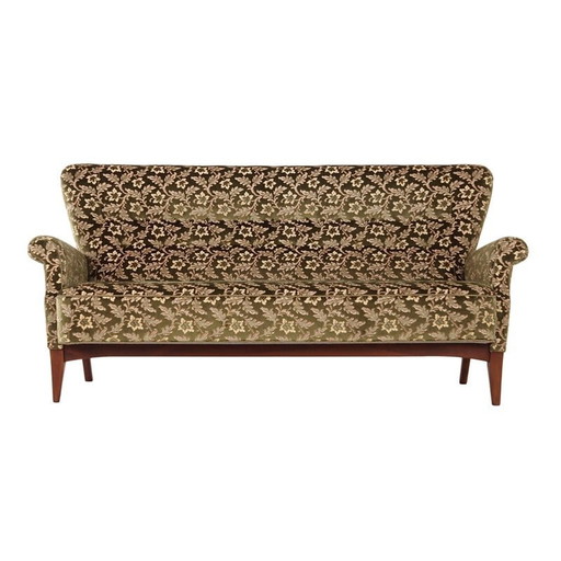 Scandinavische vintage sofa in jacquard stof van Fritz Hansen, 1970