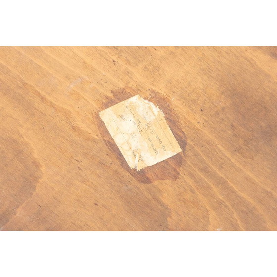 Image 1 of Vintage Bauhaus salontafel in verchroomd metaal en beukenhout van Robert Slezak, Tsjecho-Slowakije 1930