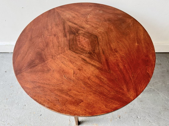 Image 1 of Vintage Ronde Houten Salontafel