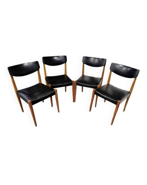 Suite van 4 Scandinavische stoelen, 1970