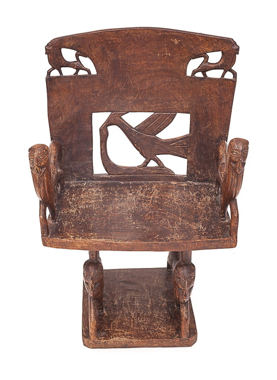 Image 1 of Set van 4 gebeeldhouwde fauteuils, 1950