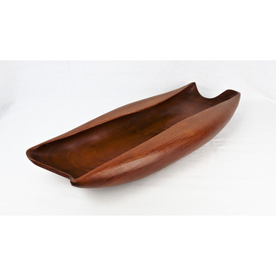 Image 1 of Vintage Scandinavisch kopje in gesneden teakhout, 1960