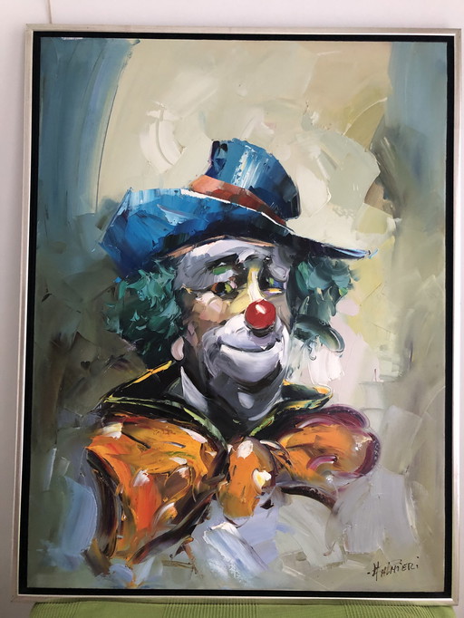 Antonio  Palmieri - Clown olieverf op doek