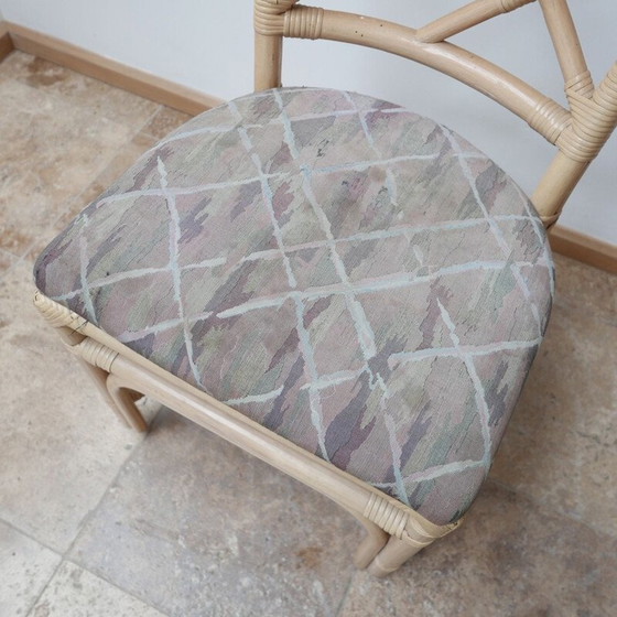 Image 1 of Set van 6 vintage Chippendale stoelen in imitatie bamboe Holland 1970