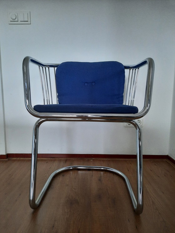 Image 1 of 2x Vintage chromen stoelen