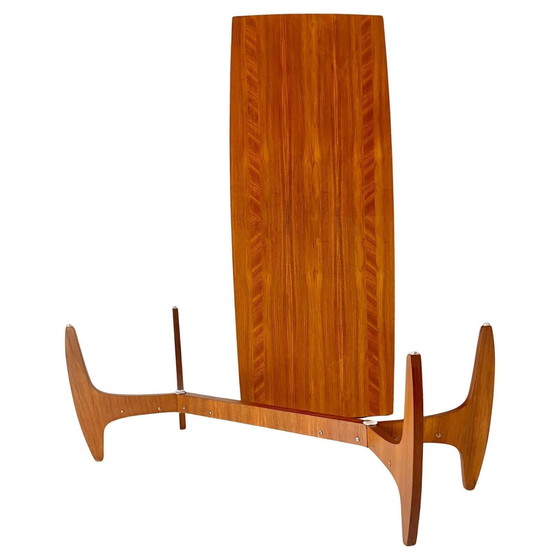 Image 1 of 1X Midcentury Modern Italiaans Groot Houten Sofa Tafel