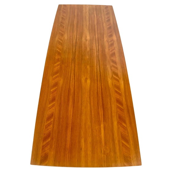 Image 1 of 1X Midcentury Modern Italiaans Groot Houten Sofa Tafel