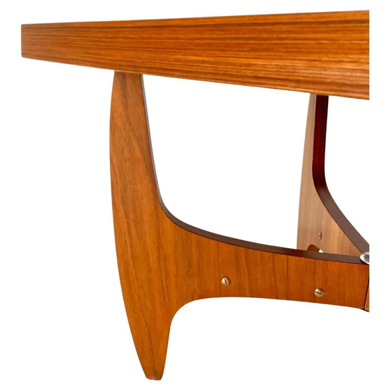 Image 1 of 1X Midcentury Modern Italiaans Groot Houten Sofa Tafel