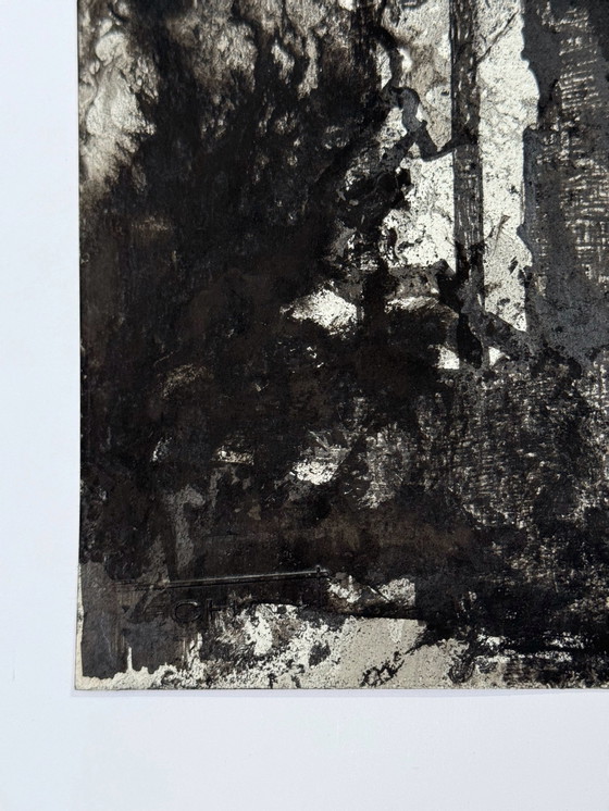 Image 1 of Surreëel landschap (Inktcompositie) 1978.- Eugene Eechaut (1928-2019)