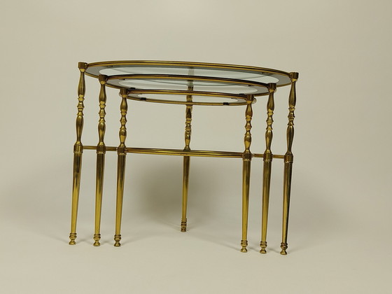 Image 1 of Vintage Hollywood Regency Nesting Tables