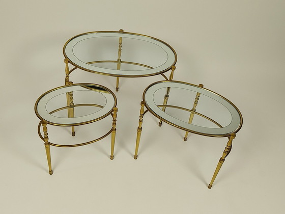 Image 1 of Vintage Hollywood Regency Nesting Tables