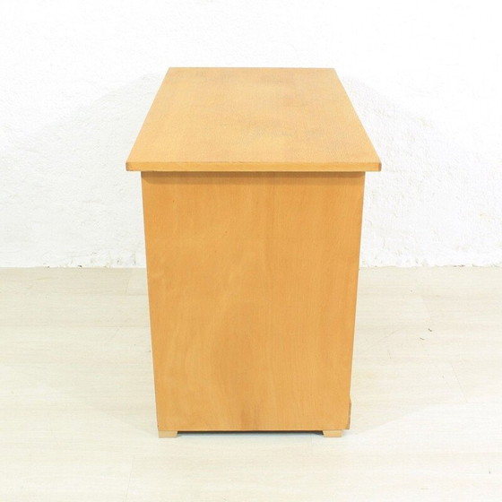 Image 1 of Vintage massief eiken en beuken shutter bureau, 1950