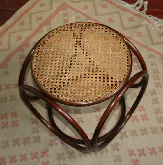 Image 1 of Mid Century Modern Thonet Ottoman Of Bijzettafel