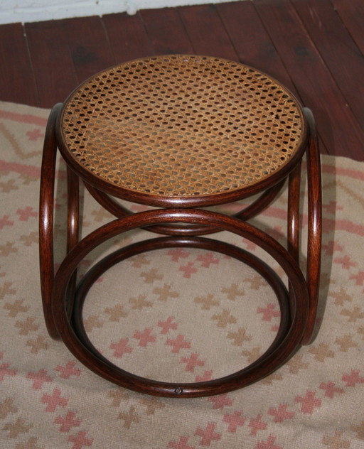 Mid Century Modern Thonet Ottoman Of Bijzettafel