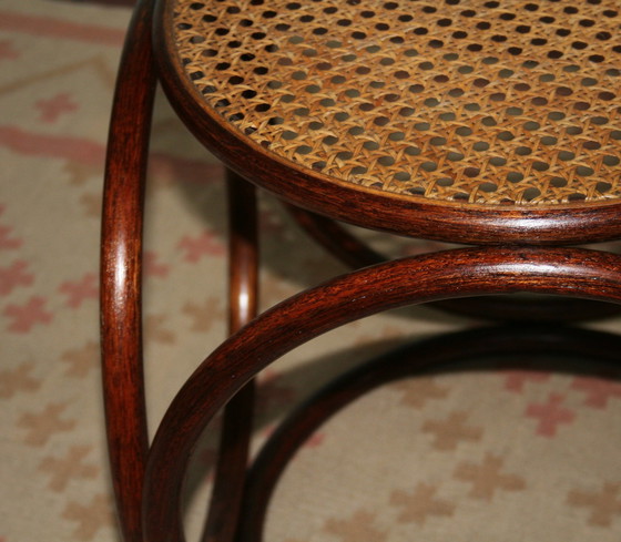 Image 1 of Mid Century Modern Thonet Ottoman Of Bijzettafel