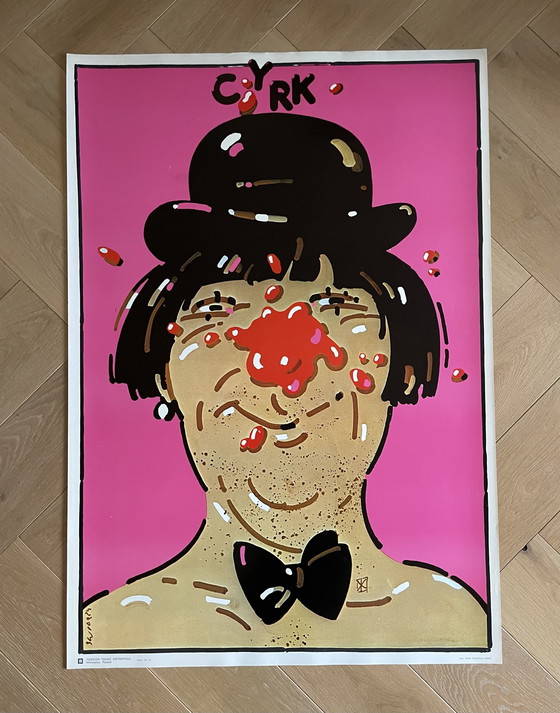 Image 1 of Waldemar Swierzy (1931-2013), Circus, 1977, Poster nr. 16, Copyright Desa Foreign Trade Enterprise, Vintage Poster