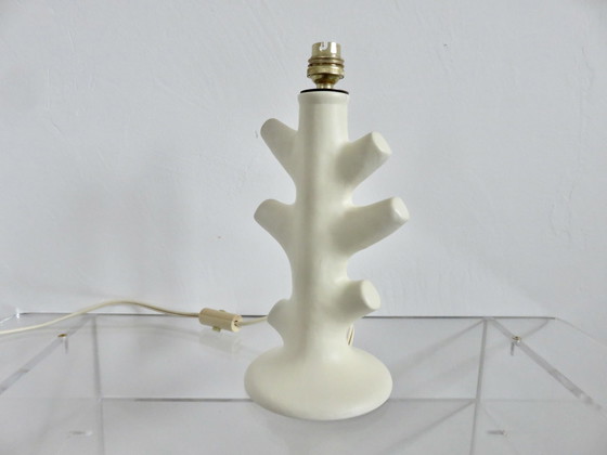 Image 1 of Matwitte keramische lamp, Frankrijk, 1960