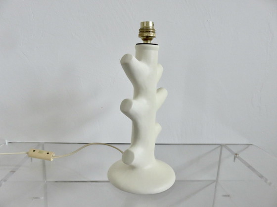Image 1 of Matwitte keramische lamp, Frankrijk, 1960