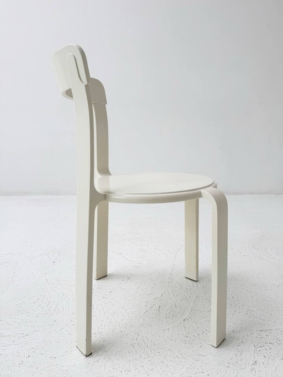 Image 1 of Set van 2 witte Poli stapelstoelen model 3700 van Dietiker, 1993Er