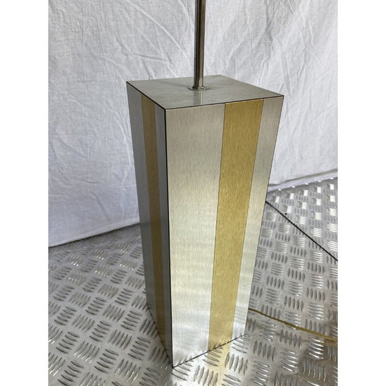 Image 1 of Vintage lamp in zilver en goud lamellen, Frankrijk 1970