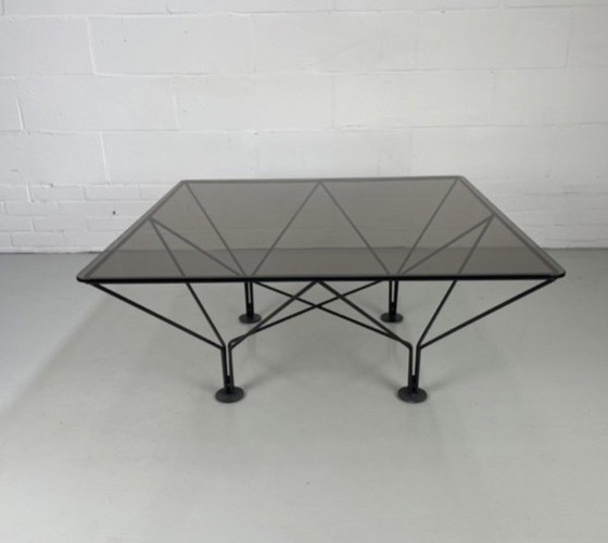 Image 1 of Vintage Salontafel Coffeetable Metaal En Glas