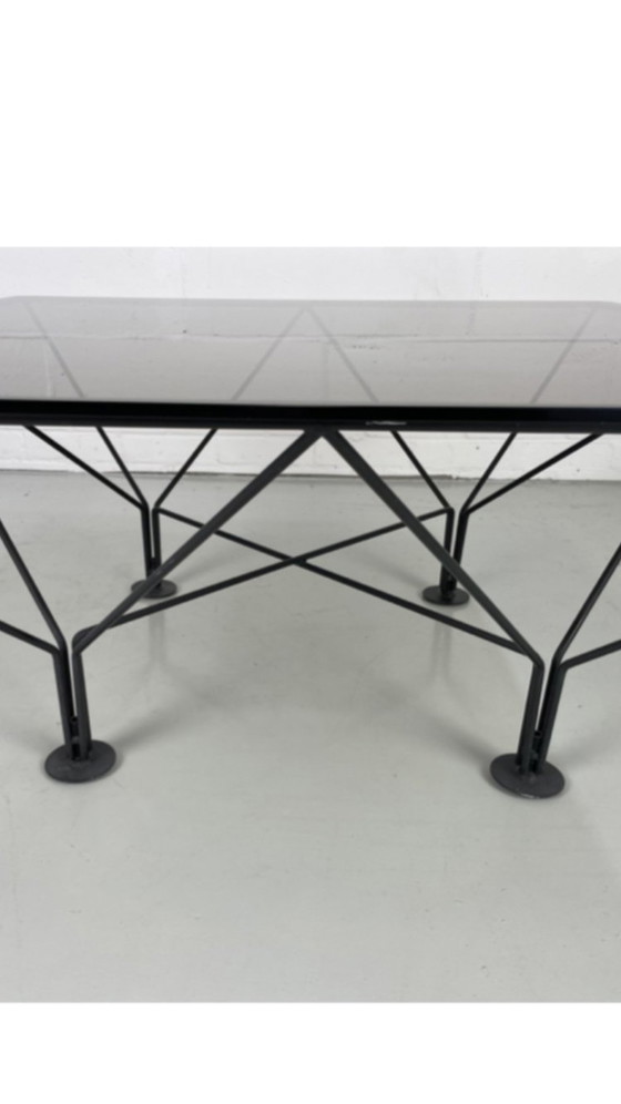 Image 1 of Vintage Salontafel Coffeetable Metaal En Glas