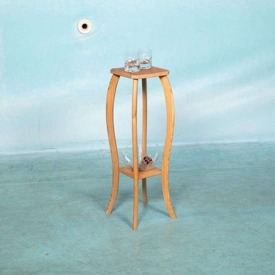 Image 1 of Vintage plantenetagere vurenhout, plant stand Sweden 1960s