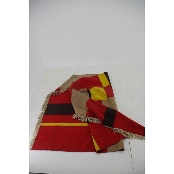 Image 1 of Vintage Bauhaus vloerkleed met geometrisch patroon, Tsjecho-Slowakije 1940