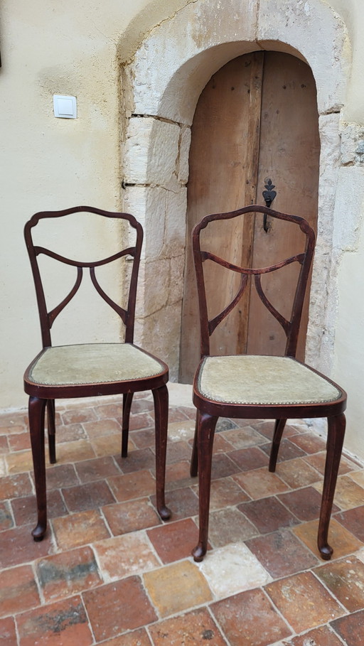 2 Thonet Art Nouveau stoelen