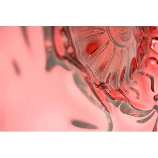 Vintage glazen kom van Josef Hospodka voor Chribska Glassworks, Tsjecho-Slowakije 1960