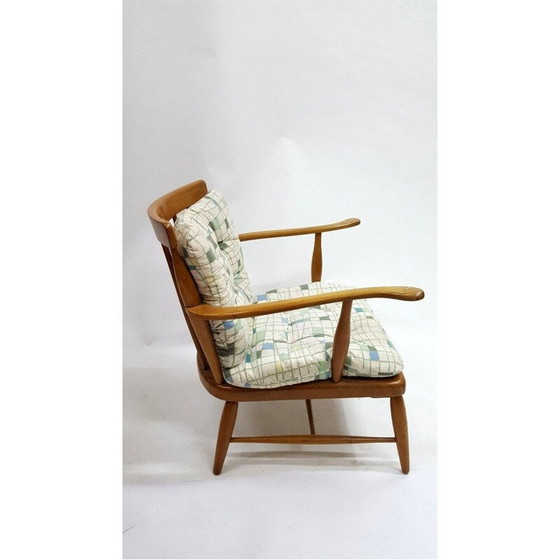 Image 1 of Set van 3 vintage beige fauteuils van Anna Lülja Praun in hout 1960