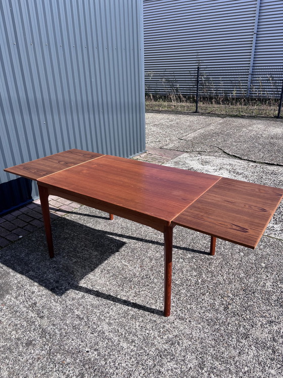 Image 1 of Vintage Teak Eettafel Uitschuifbaar 