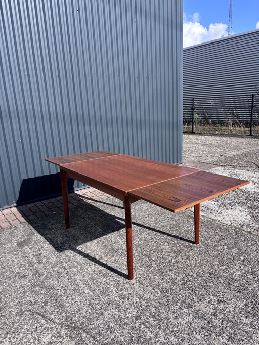 Vintage Teak Eettafel Uitschuifbaar 