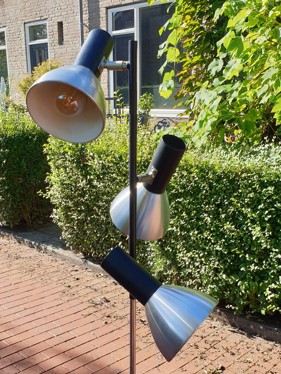 Image 1 of Vintage Silver black Floor Lamp