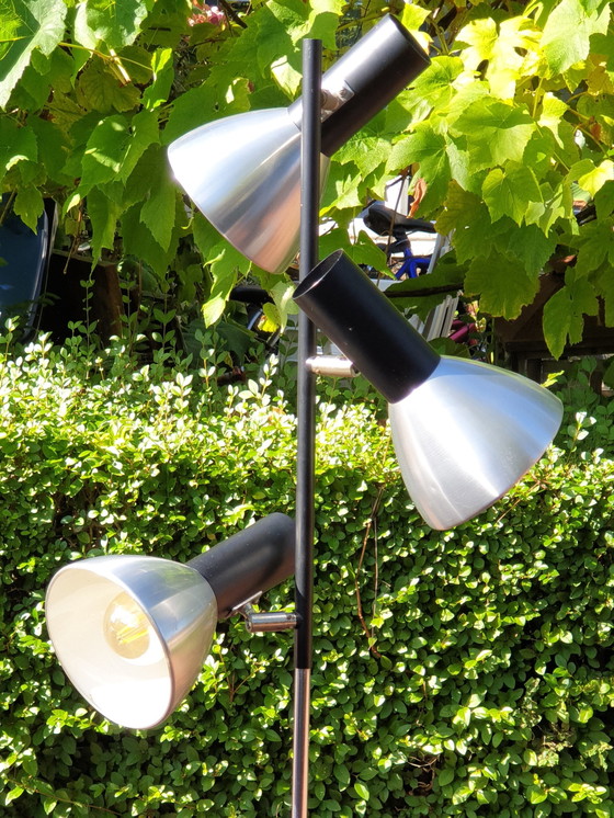 Image 1 of Vintage Silver black Floor Lamp