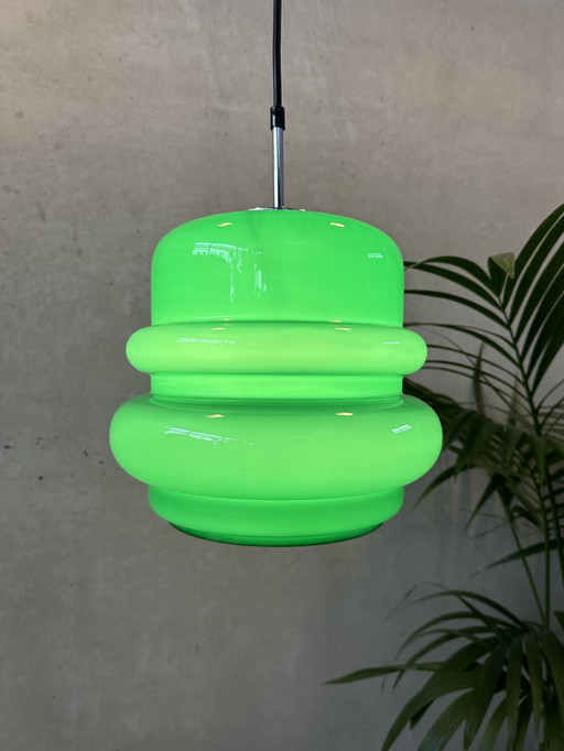 Vintage Hanglamp - Groene Opaline